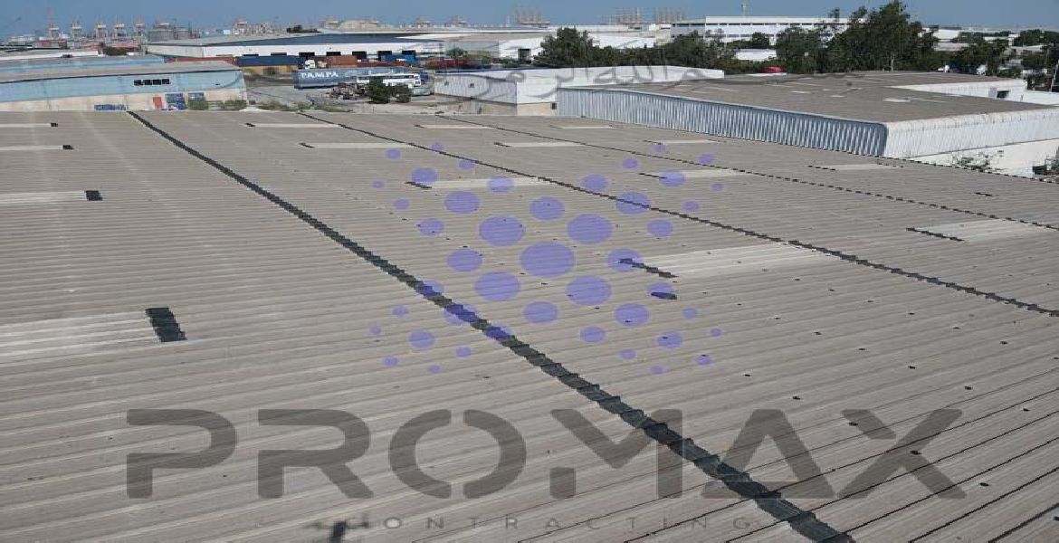 Iss Waterproofing - metal roof waterproofing project by Promax in Dubai, UAE